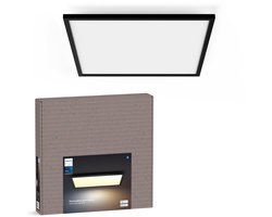 Philips Hue Aurelle - vierkante LED plafondlamp - zwart - aanpasbaar wit licht - Ø 600mm - slimme verlichting