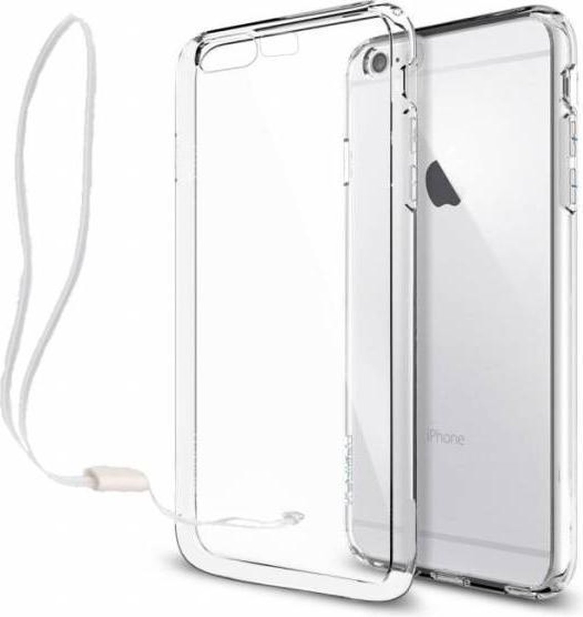 Xundd iPhone 8+ (Plus) / 7+ (Plus) Transparant lichte TPU ultra clear Hoesje met pols lusje