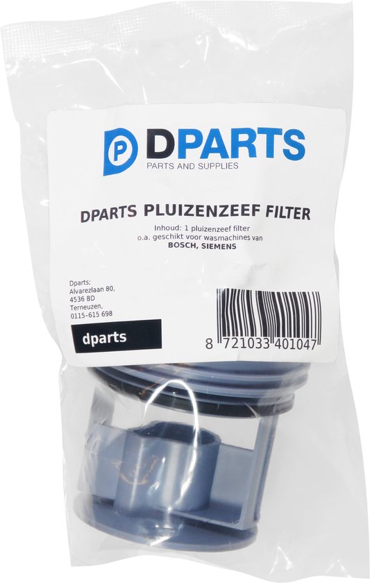 Filtre à Peluches Compatible Bosch 00614351 - Pièce De Rechange Pour Pompe De Vidange Lave-Linge