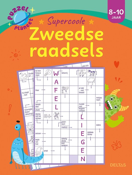 Puzzelplaneet - Supercoole zweedse raadsels 8-10 jaar - cover