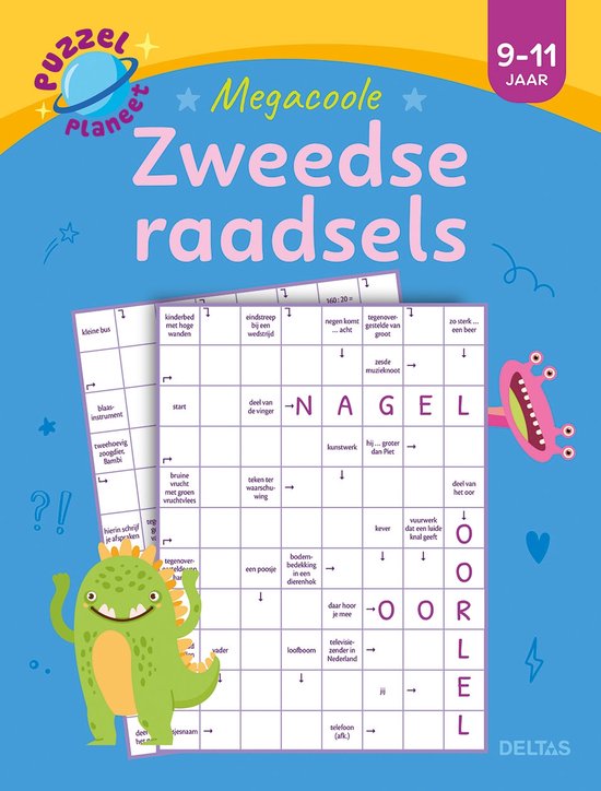 Puzzelplaneet - Megacoole zweedse raadsels 9-11 jaar - cover