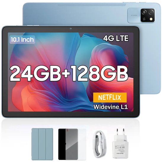 Blackview Zeno 10-tablet, 11 inch FHD 1920×1200, Android 15, Gemini AI, Unisoc T8200, 24 GB (8 16) RAM 128 GB ROM, 8800 mAh-batterij, PC-modus, Widevine L1, Face ID, 16 MP 13