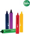 foto van Nûby - Badspeelgoed - 5 Badkrijtjes - Blauw, Groen, Geel, Rood & Paars - 3j+