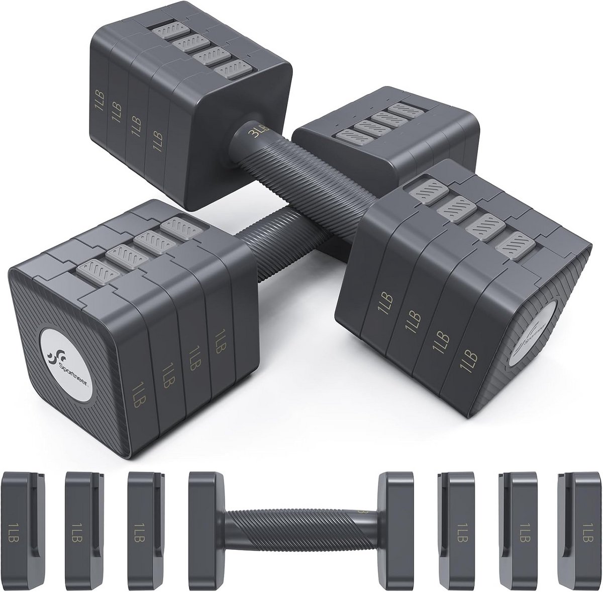 Verstelbare dumbbells 2-24 kg