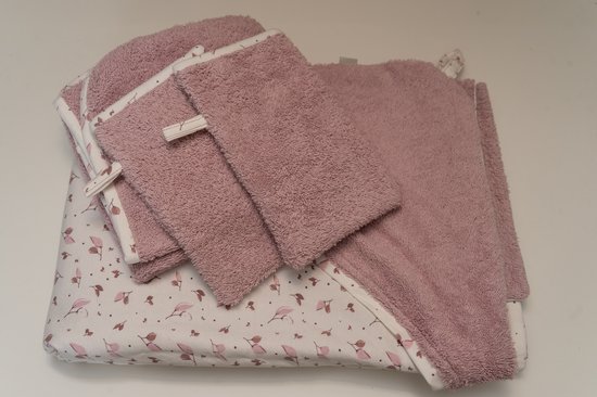 Kadoset-baby-kleur mauve-handgemaakt-( Sweet baby Bedstraw ) van Verschoor & Co. — afbeelding 3