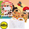 48 STUKS Piraten / Piraat Kleurboekjes met Stickers