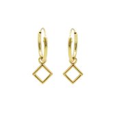Karma symbols Oorring open square goud M2911