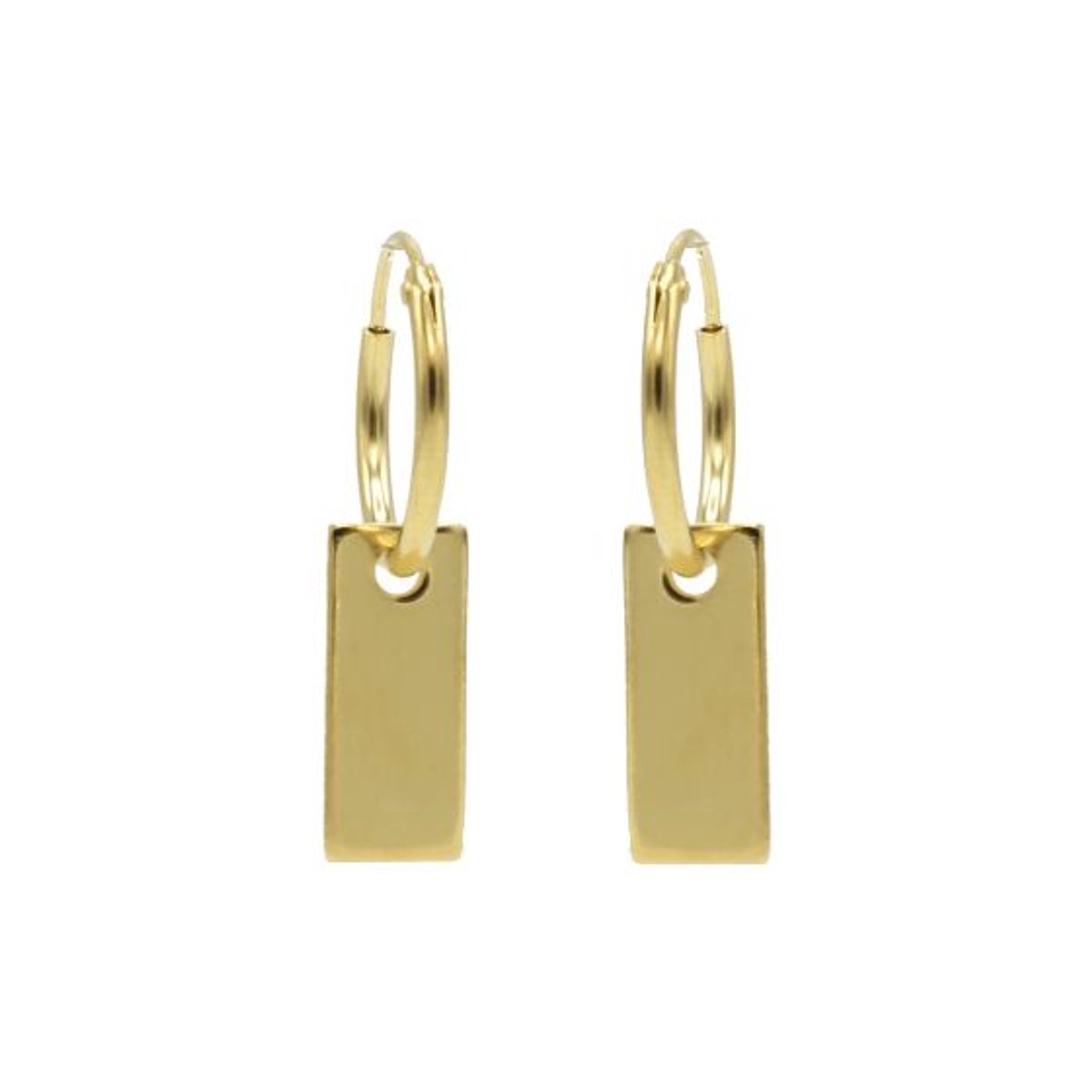 Karma Symbols oorbel Rectangle goud M1966