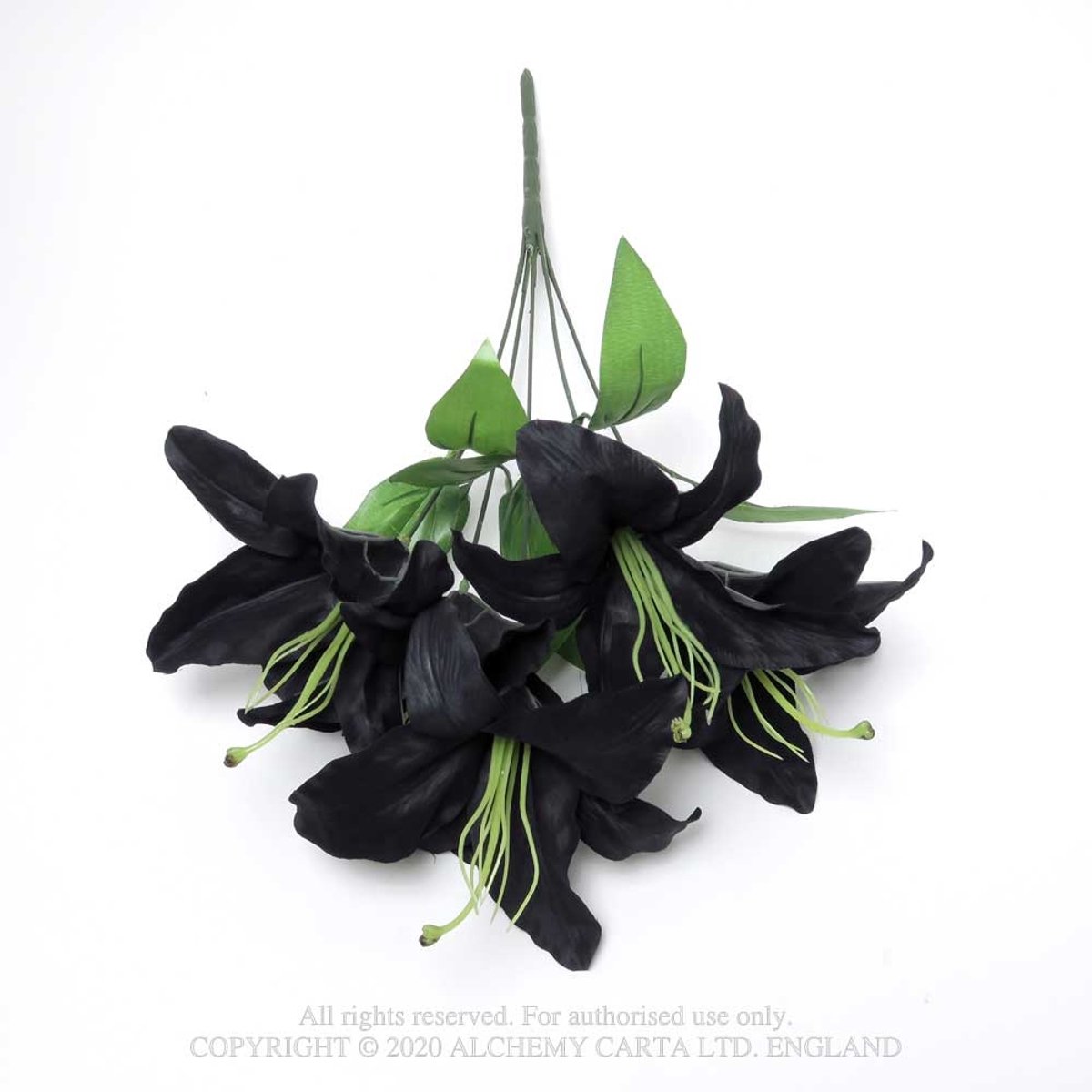Alchemy - Black Lily Bunch Ornament - Zwart
