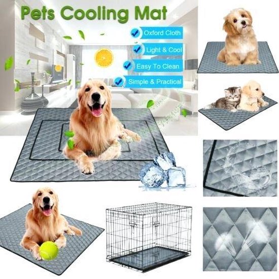 Honden mat tegen warmte - Warmte afvoerend - Gel - mat voor in de... | bol.com
