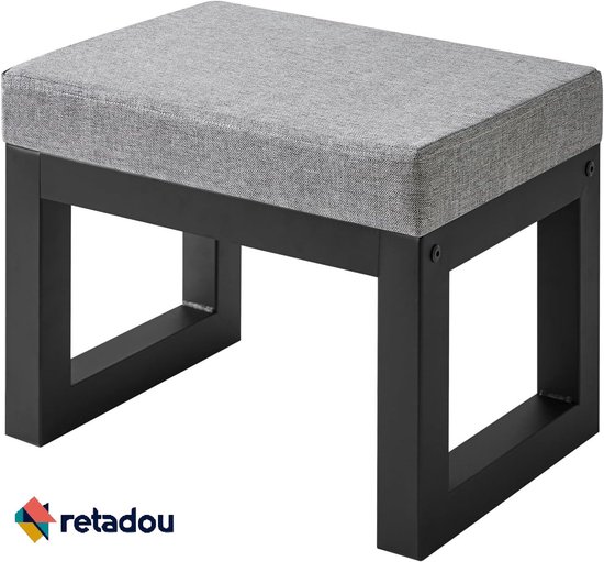IBUYKE RF-BD209-C Kleine voetenbank van PU-leer, Ottomaanse voetsteun, modern, voor in huis, woonkamer, slaapkamer, rechthoekige kruk met gevoerde zitting, dennenhouten poten, 42 cm, bruin IBUYKE RF-BD209-C Kleine voetenbank van PU-leer, Ottomaanse voetsteun, modern, voor in huis, woonkamer, slaapkamer, rechthoekige kruk met gevoerde zitting, dennenhouten poten, 42 cm, bruin