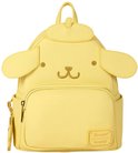 Gele mini-rugzak met Pompompurin gezicht, oren en gouden rits.