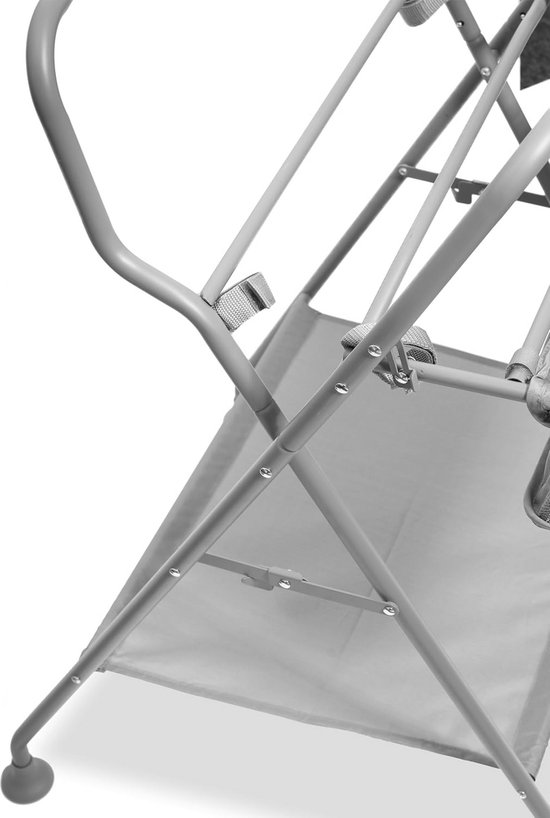 Opvouwbare Badstandaard voor Baby met Opbergvakken en Morsvrije Afvoerslang - Ergonomische Lichtgewicht Houder voor Badkuip — afbeelding 3