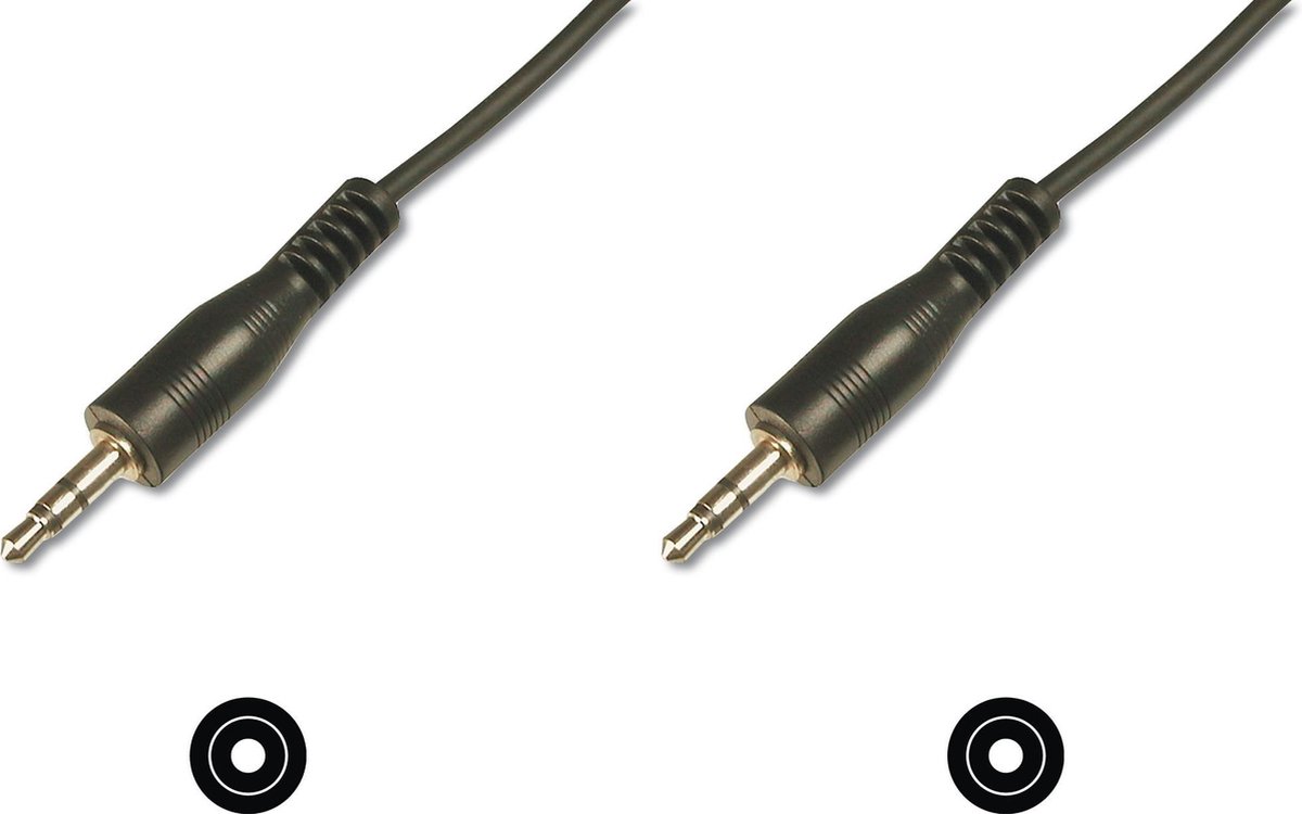 Audio Jack Cable (3.5mm) Digitus 3.5mm M/M, 2.5 m Black