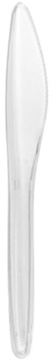 Reusable Mes - Transparant - stevig luxe lepel - 18 cm - 100st. - bestek - Mes