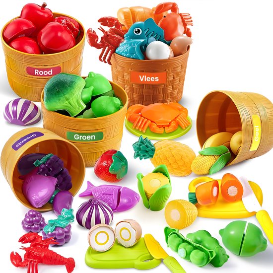 Sorteer speelgoed fruit set – 35 onderdelen – montessori educatief