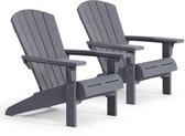 Keter Troy Adirondack Tuinstoel - 2 stuks - 85x80x96,5cm - Grijs