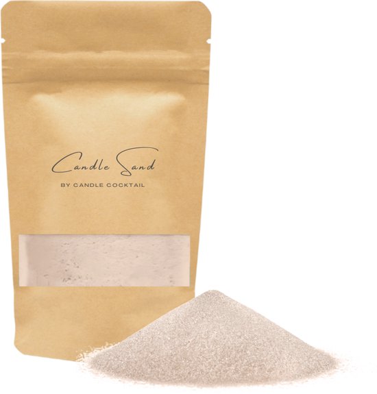 Sable de bougie | Beige | 1000g TTC 15 fusibles | Sable brûlant | Bougie Sable | Poudre de bougie | Bougie en poudre | Plus de 125 heures de combustion | Avec 15 fusibles