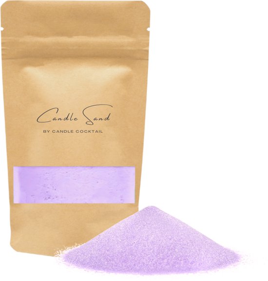 Sable de bougie | Violet | 1000g TTC 15 fusibles | Sable brûlant | Bougie Sable | Poudre de bougie | Bougie en poudre | Plus de 125 heures de combustion | Avec 15 fusibles