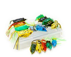 FishXpro Frog Set 15pcs - Incl Tackle box