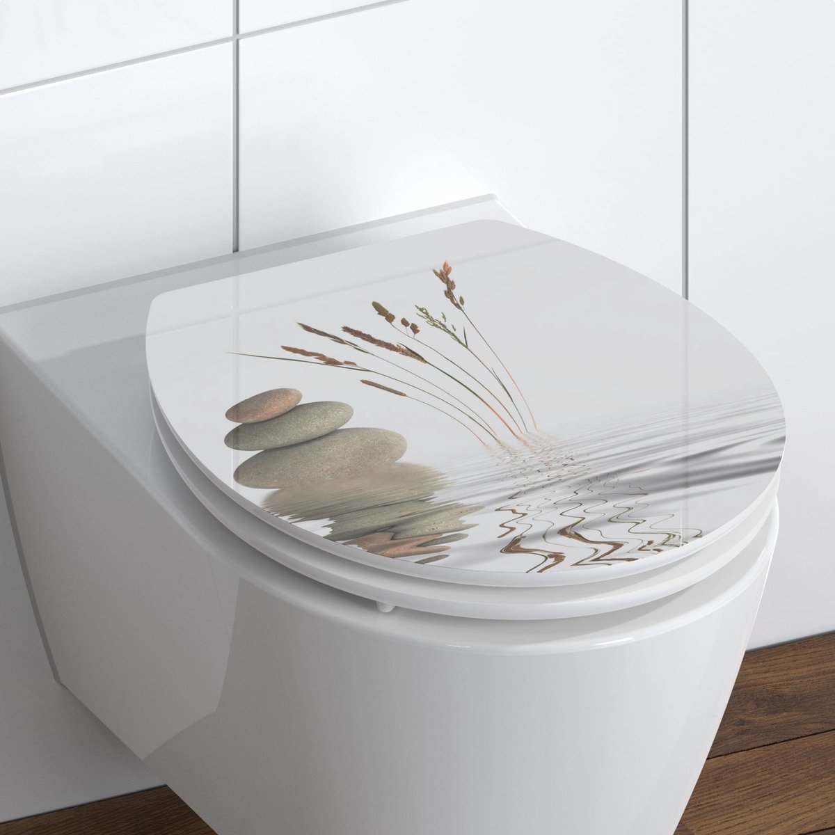 Ibenzoa® Elegante en Stijlvolle WC-Bril met Softclose Mechanisme en MDF Materiaal