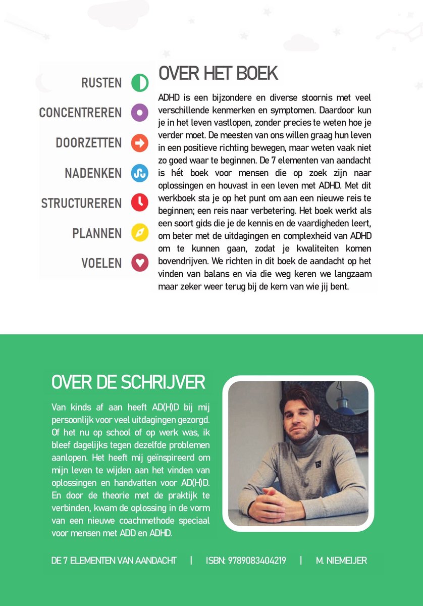 De 7 elementen van aandacht - [ADHD] - [2de druk] - back cover