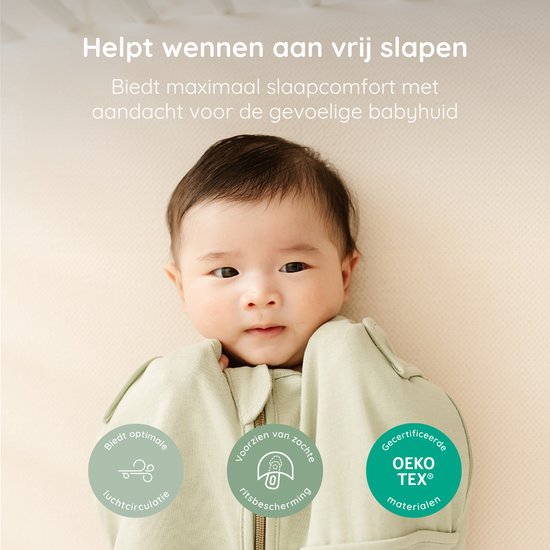 Puckababy Original Mini Inbakerslaapzak (3-6M) - Katoen - Olive — afbeelding 5