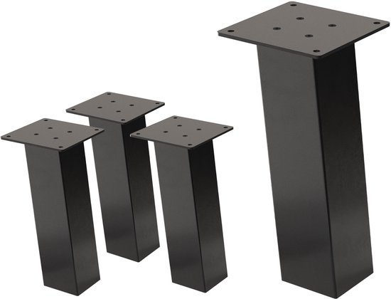 ML-Design set van 4 tafelpoten I-Design 72 cm, donkergrijs, industriële