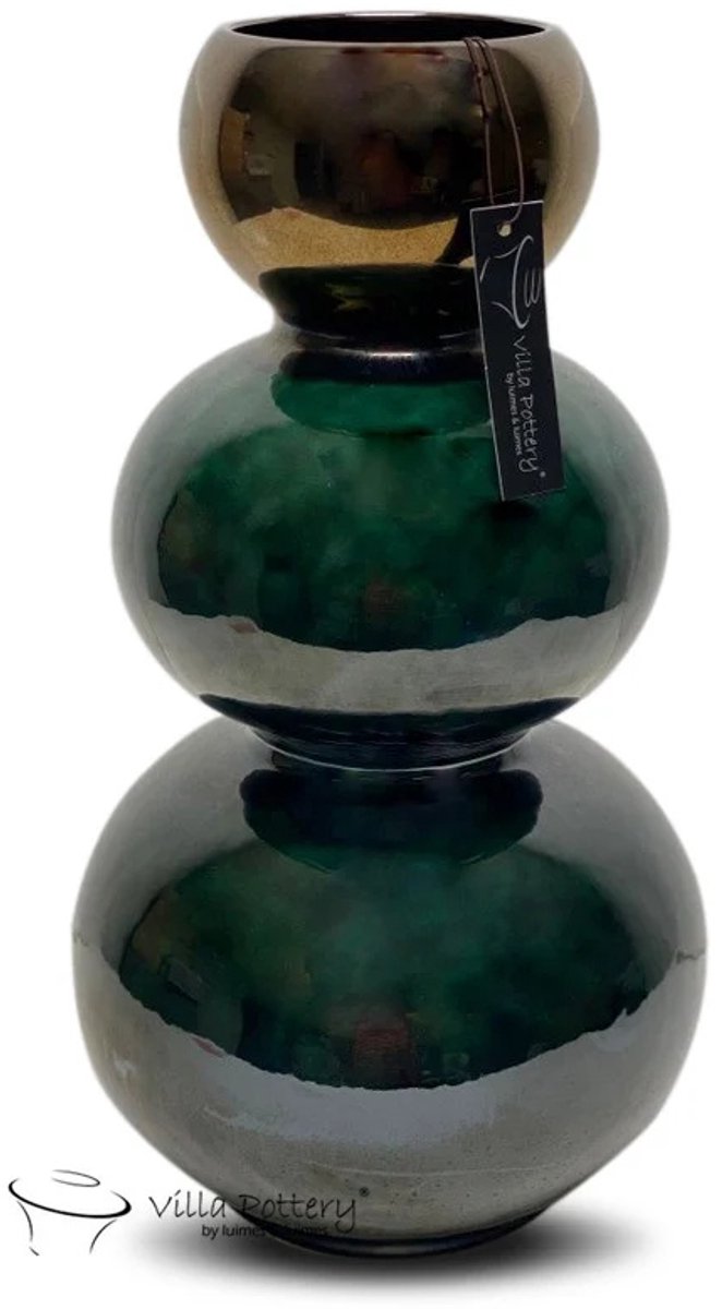 Villa Pottery Andes Duo Goud Groen 22x41