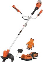 Dual Power Accu bosmaaier POWDPGBCS1 -2 in 1 maaier en grastrimmer van 40 V, Met accu en lader, ruggedragen, tuingereedschap