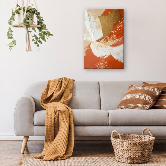 Texture abstraite aux couleurs terre cuite - Peintures sur toile abstraites - Couleurs d'art mural - Art abstrait - Décoration d'intérieur - Art - toile 40x60 cm