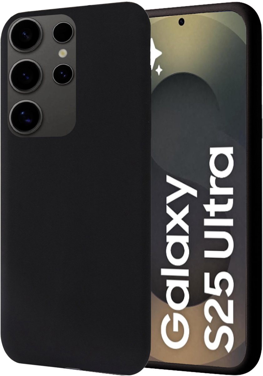 Hoesje geschikt voor Samsung Galaxy S25 Ultra - Mat Back Case Zwart