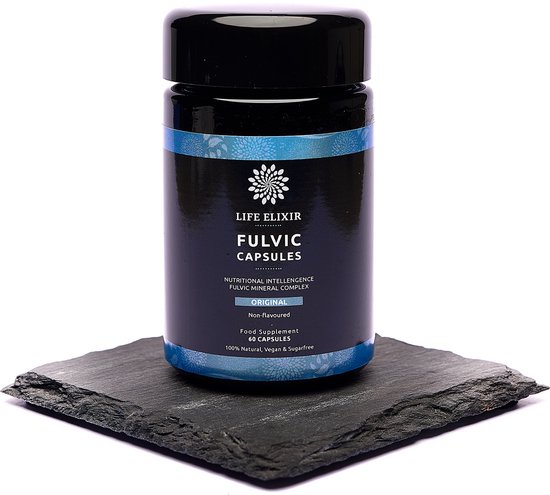 Life Elixir Fulvinezuur Original Capsules 60 stuks – Natuurlijk Fulvinezuur Supplement | 25 mg per Capsule – Helpt bij verbeteren weerstand – Ondersteunt immuunsysteem – Allergeenvrij