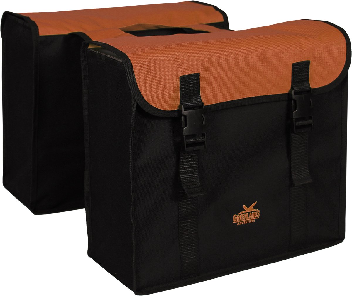 Greenlands - Dubbele Fietstas - 34 Liter - Zwart/Rood