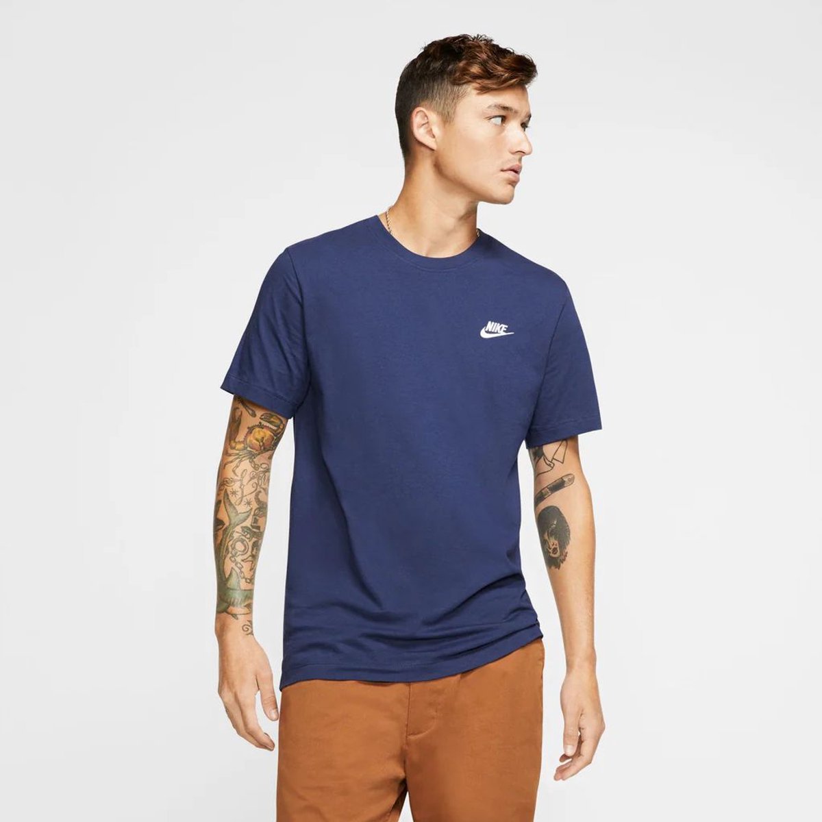 Nike Sportswear Club T-Shirt Midnight Blauw