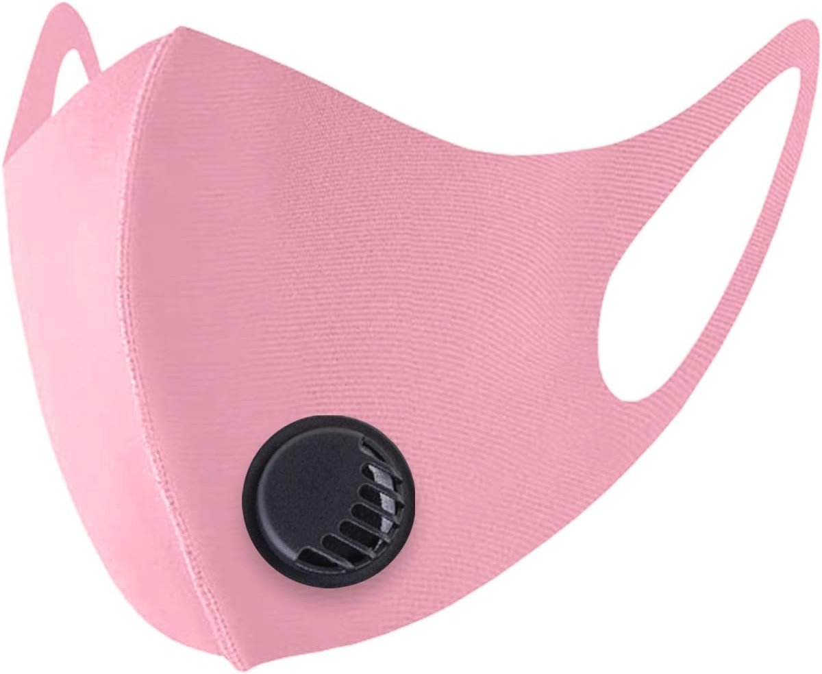 Gevoerd Gezichtsmasker voor Volwassenen - Herbruikbaar, Ademend en Stofdicht - Geschikt voor Hardlopen, Fietsen en Dagelijks Gebruik - 3 Stuks in Roze