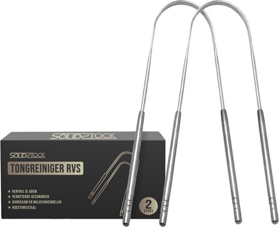 SolidStock Professionele Tongschraper 2 pack