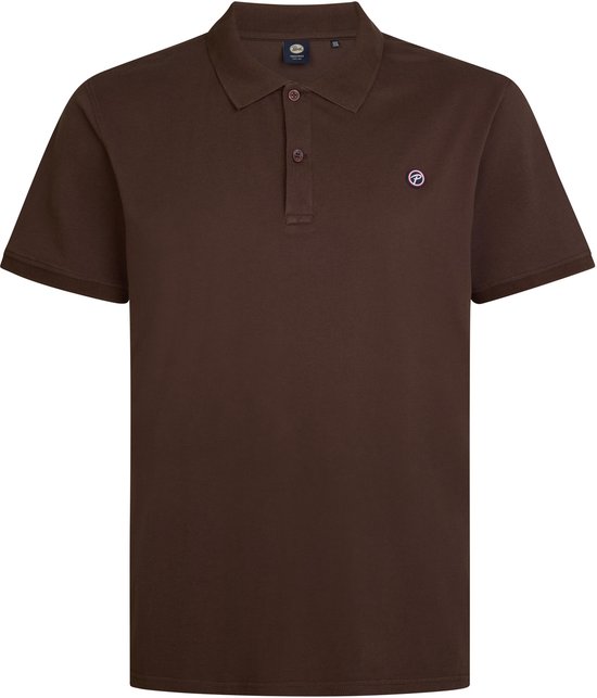 Petrol Industries - Heren Plus Size Klassieke Polo Missoula - Bruin - Maat 4XL