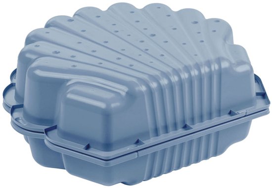 Zandbak schelp pastel blauw 2-delig cadeau voor een 5 jarig kind