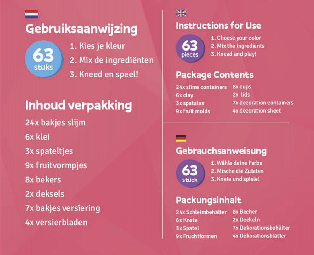 Slijm Maken Set XL met Schort & 62 Onderdelen - Slijm Pakket - Squishy - DIY Knutselpakket - Speelslijm Maker- Knutsel Speelgoed — afbeelding 7