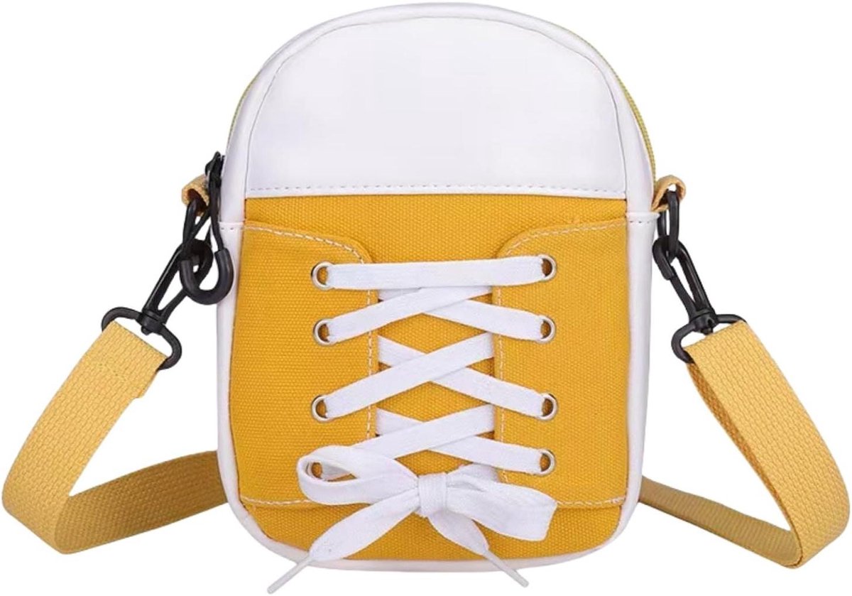 Allecto Plus - Mini dames schoudertas | All-match strandtas geel | Verstelbare schouderriem | Crossbody tas voor dagelijks gebruik