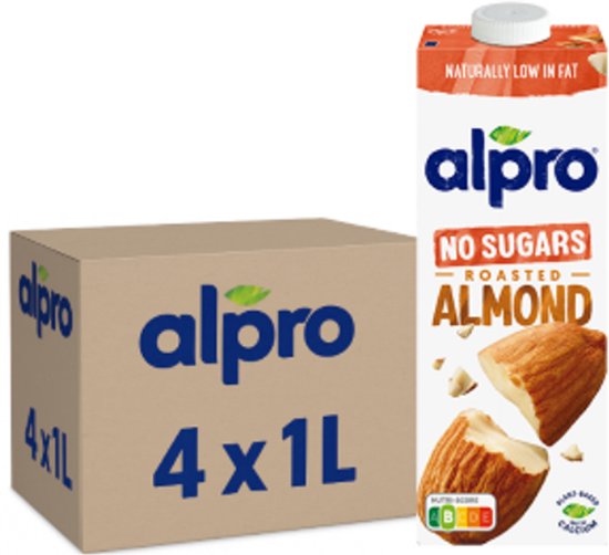Alpro Amandeldrink - No sugars - 4x1L