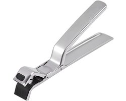 1 stuk - Komklem - Anti-verbrandings klem - RVS bordklem - Multifunctionele keukentang - Bakplaat Klem - Geschikt voor Airfryer, stoompan, pan en kom, oven - 18,5*2,5*6cm (zilver)