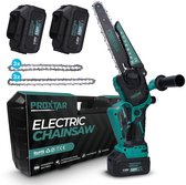 ProXtar Mini Kettingzaag – Kettingzaag – Snoeizaag – Takkenzaag – Handzaag – 6 & 8 Inch Zaagblad – 2x 4000 mAh Accu – Inclusief Opbergkoffer & 6 Kettingen – Automatische Kettingsmering – Brushless