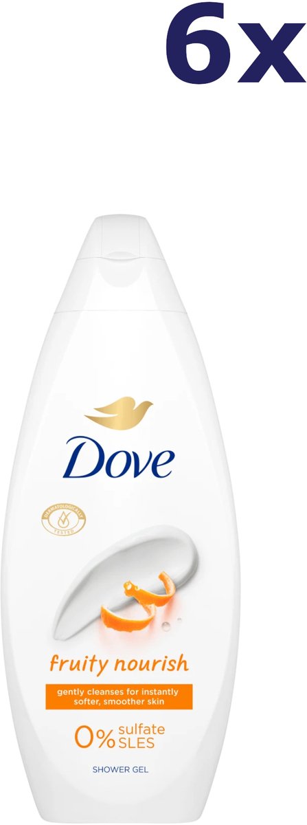 Goedkoopste 6x Dove Douchegel - 250ml - fruity nourish