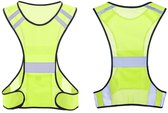 Reflecterend fietsvest - Reflecterende veiligheidsuitrusting voor hardlopen in de nacht - Ademend lichtgewicht hardloopvest voor mannen en vrouwen - Verstelbaar veiligheidsvest met hoge zichtbaarheid - Geschikt voor joggen en fietsen - 52x56cm