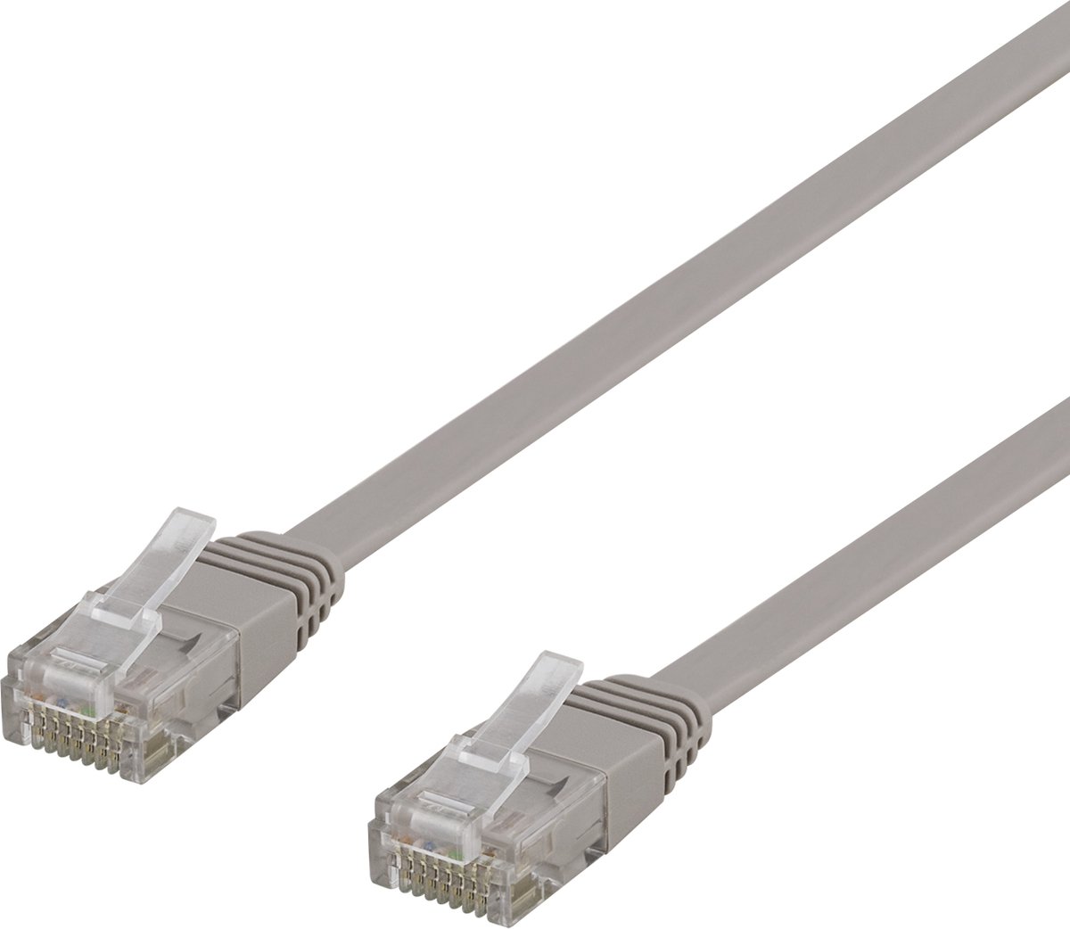 Deltaco TP-610-FL netwerkkabel Grijs 10 m Cat6 U/UTP (UTP)