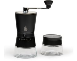 Leopold Vienna - Koffiemolen + bewaarpot Bologna giftset zwart- handmatig