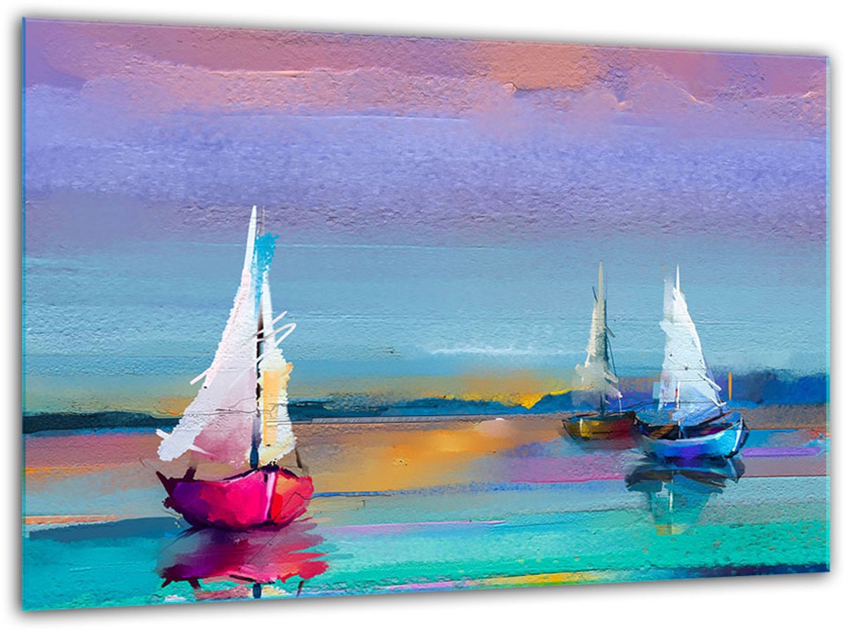 TMK ArtDeko Serie - Geharde Glazen Snijplank - 30x22cm - Hittebestendig - Antislip