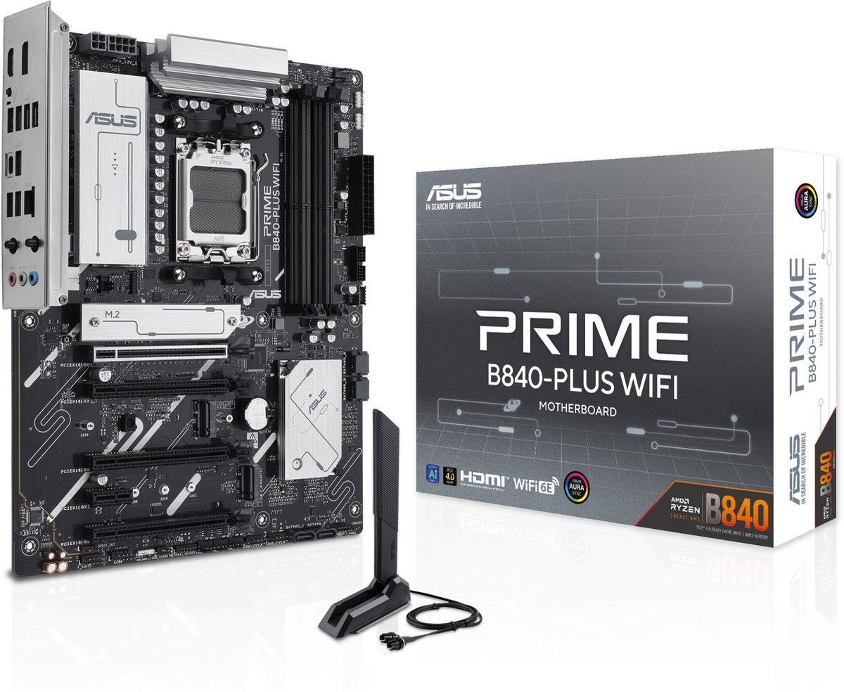 ASUS PRIME B840-PLUS WIFI - Moederbord - ATX - AMD B840 - Socket AM5